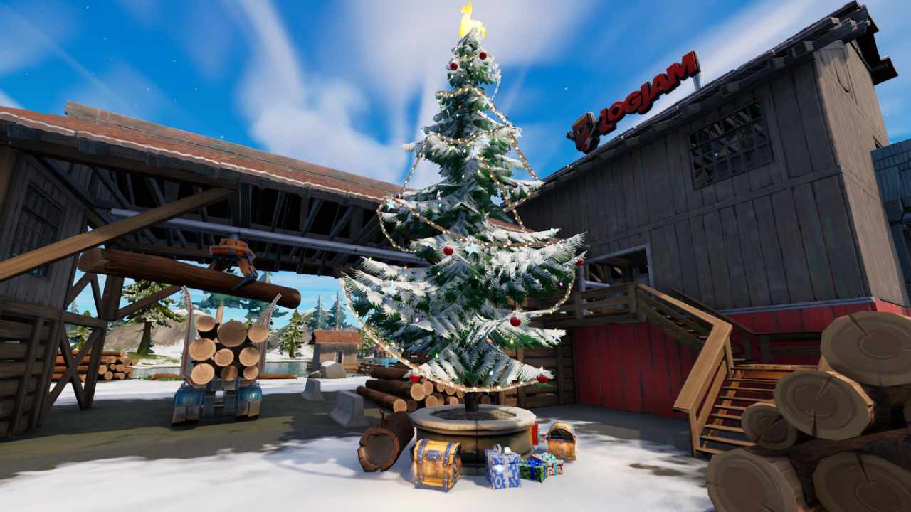 Dónde encontrar árboles de Navidad con cofres en Fortnite en el Desafío  Winterfest 2021