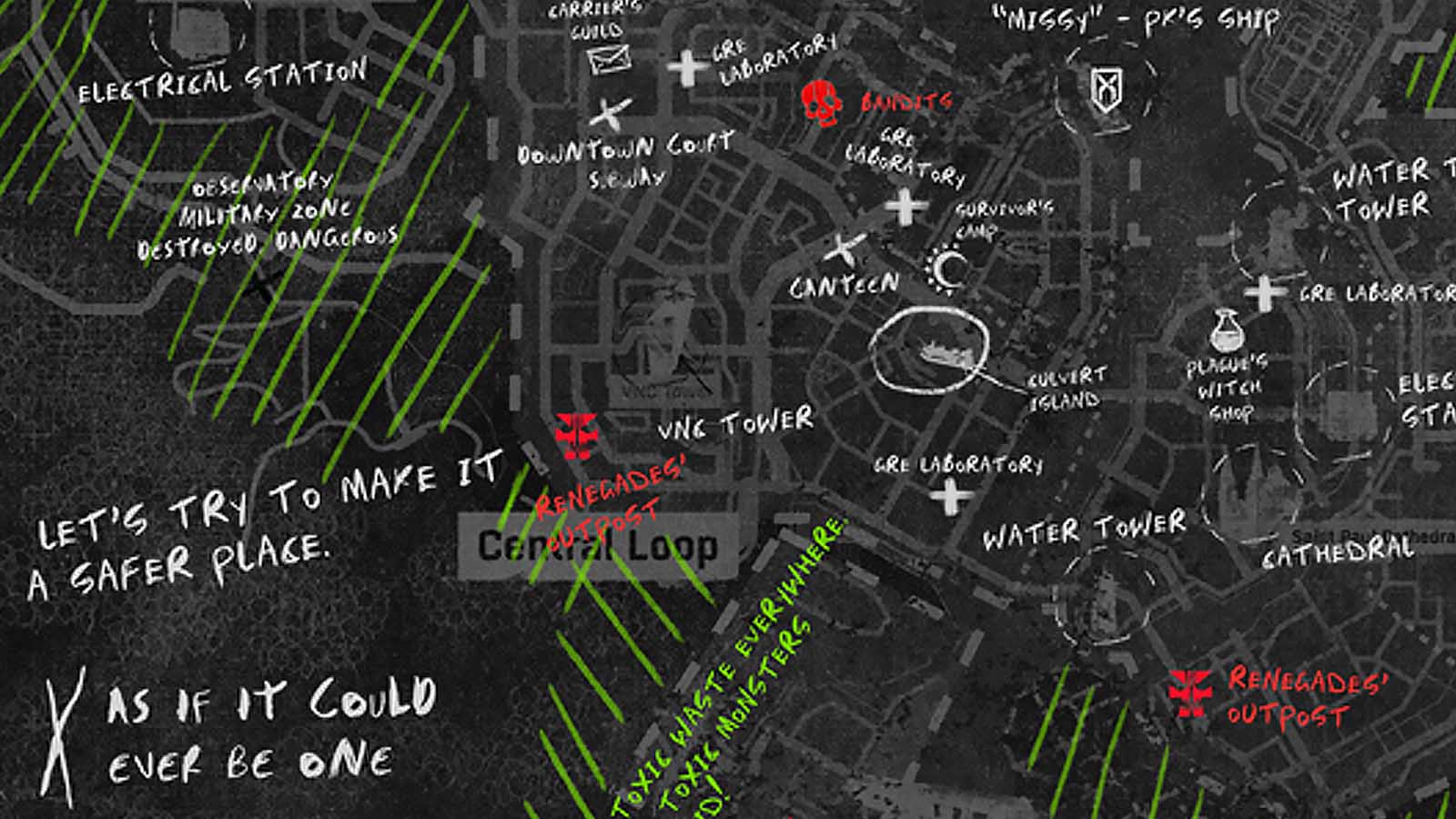 Карта мира Dying Light 2 Stay Human: Все отметки и точки интереса