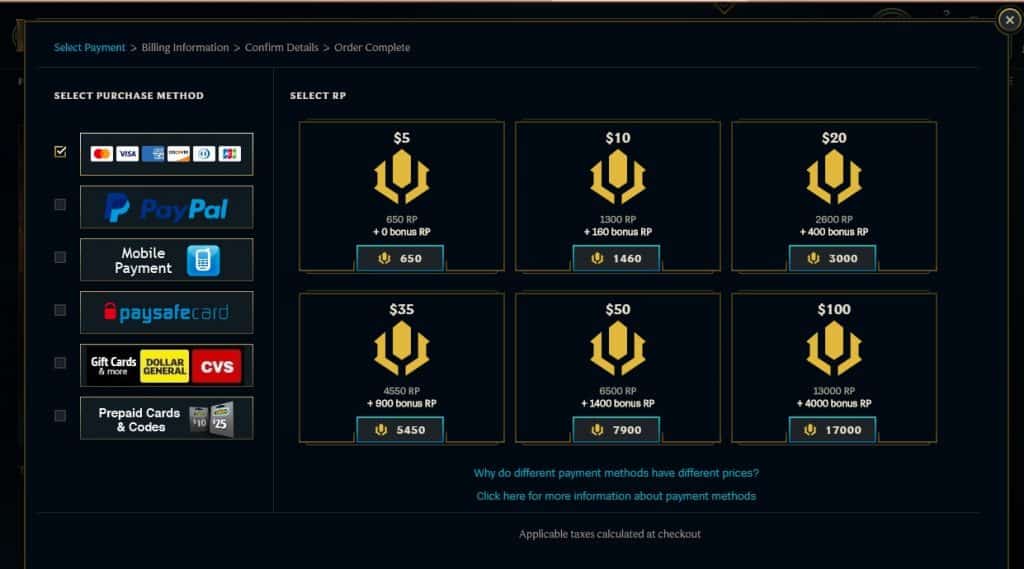 league of legends rp microsoft rewards