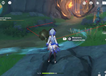 How to clear the waterways on the island in the quest Firesong of Genshin Impact