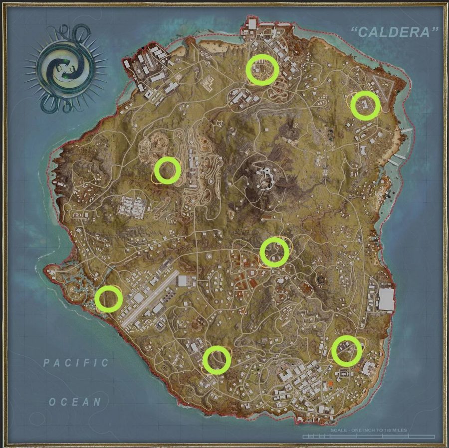 Карта хранилищ на Кальдере