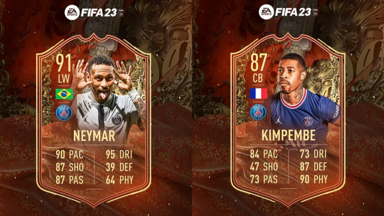 2 игрока ПСЖ Неймар и Кимпембе участвуют в промо Центурионы в FIFA 23