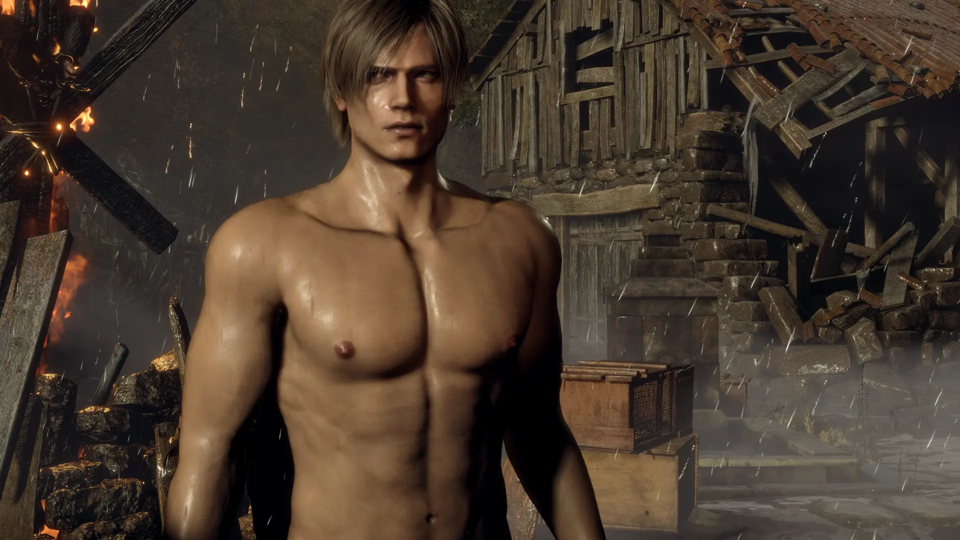 Nude-мод Resident Evil 4 Remake Full Game — голый Леон Кеннеди (18+)