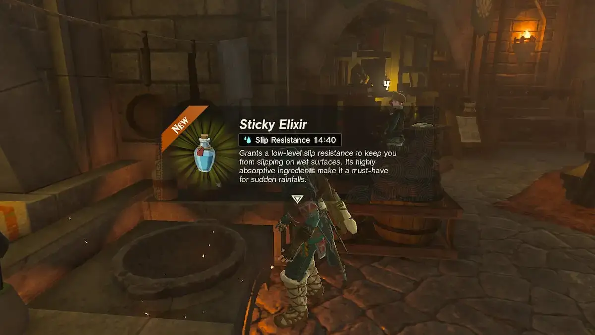 Как сделать липкий эликсир и взбираться на мокрые стены в The Legend of Zelda: Tears of the Kingdom