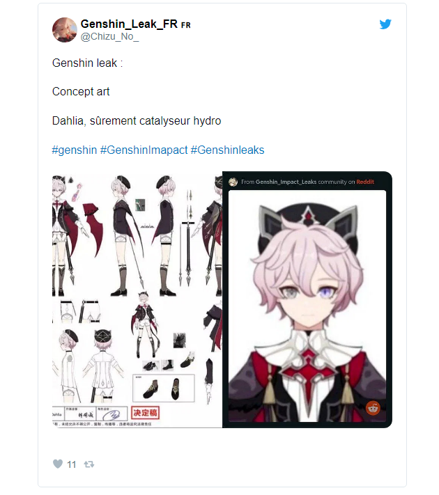 Dahlia leaks in Genshin Impact: A new character with heterochromia ...