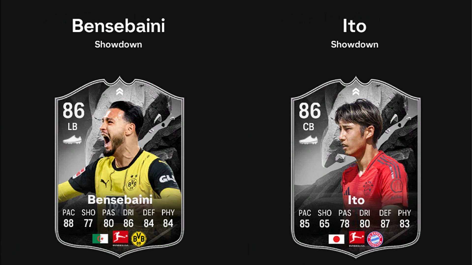 EA FC 25 Ramy Bensebaini против Hiroki Ito Showdown SBCs: Все задания и самые дешевые решения