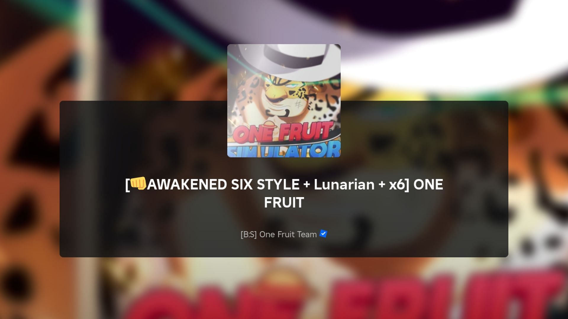 Нотесы к патчу обновления One Fruit Awakened Six Styles