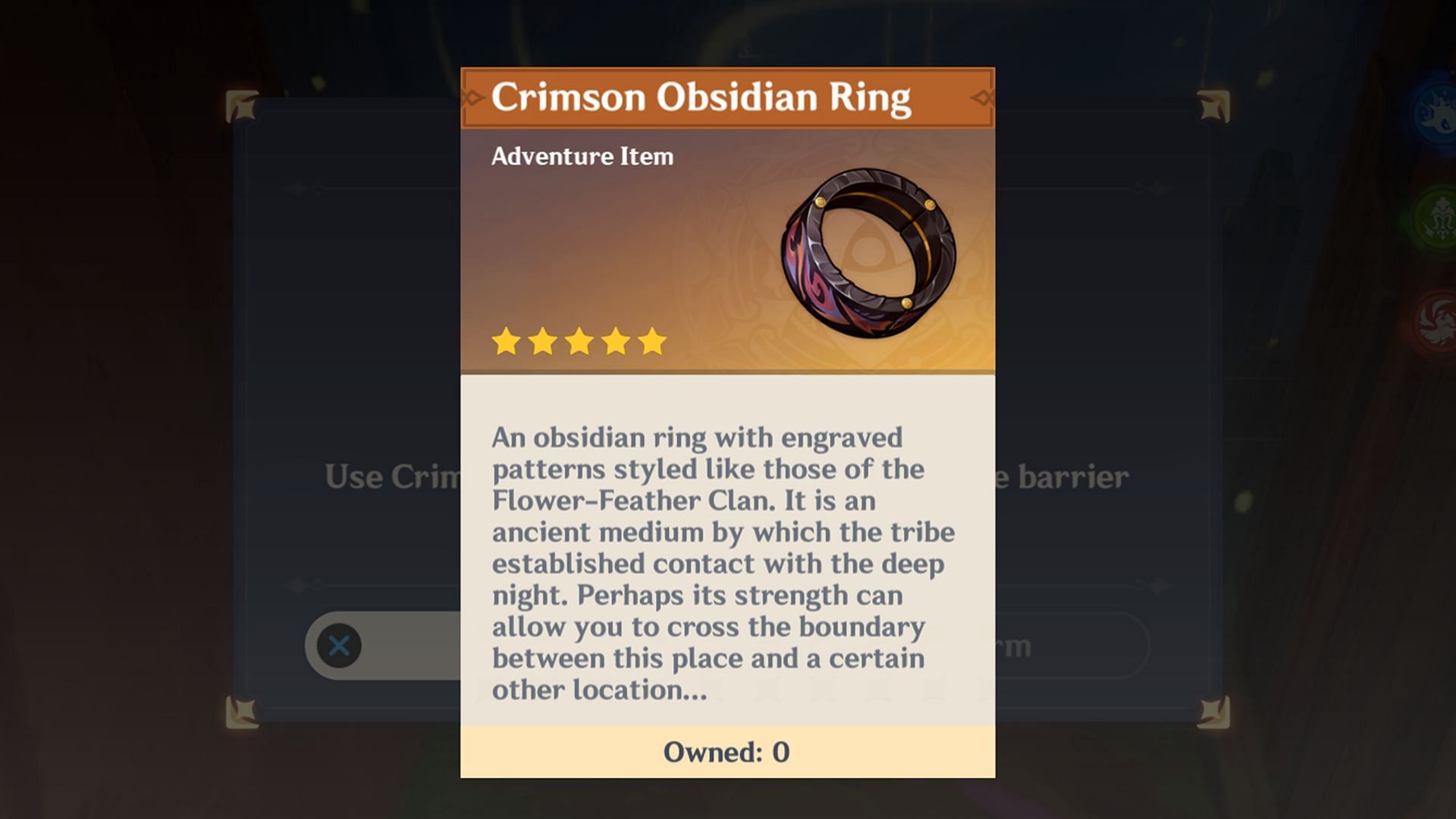 Genshin Impact Руководство по месторасположению и использованию Crimson Obsidian Ring Barrier Of The Trove