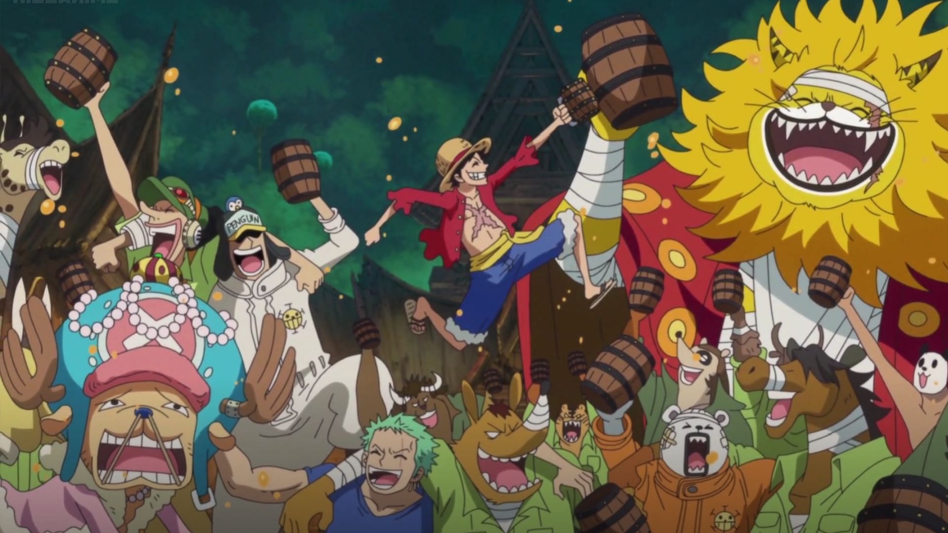 Раскадровка One Piece главы 1135: “Шэнкс” начинает атаку, а Луффи и великаны начинают вечеринку