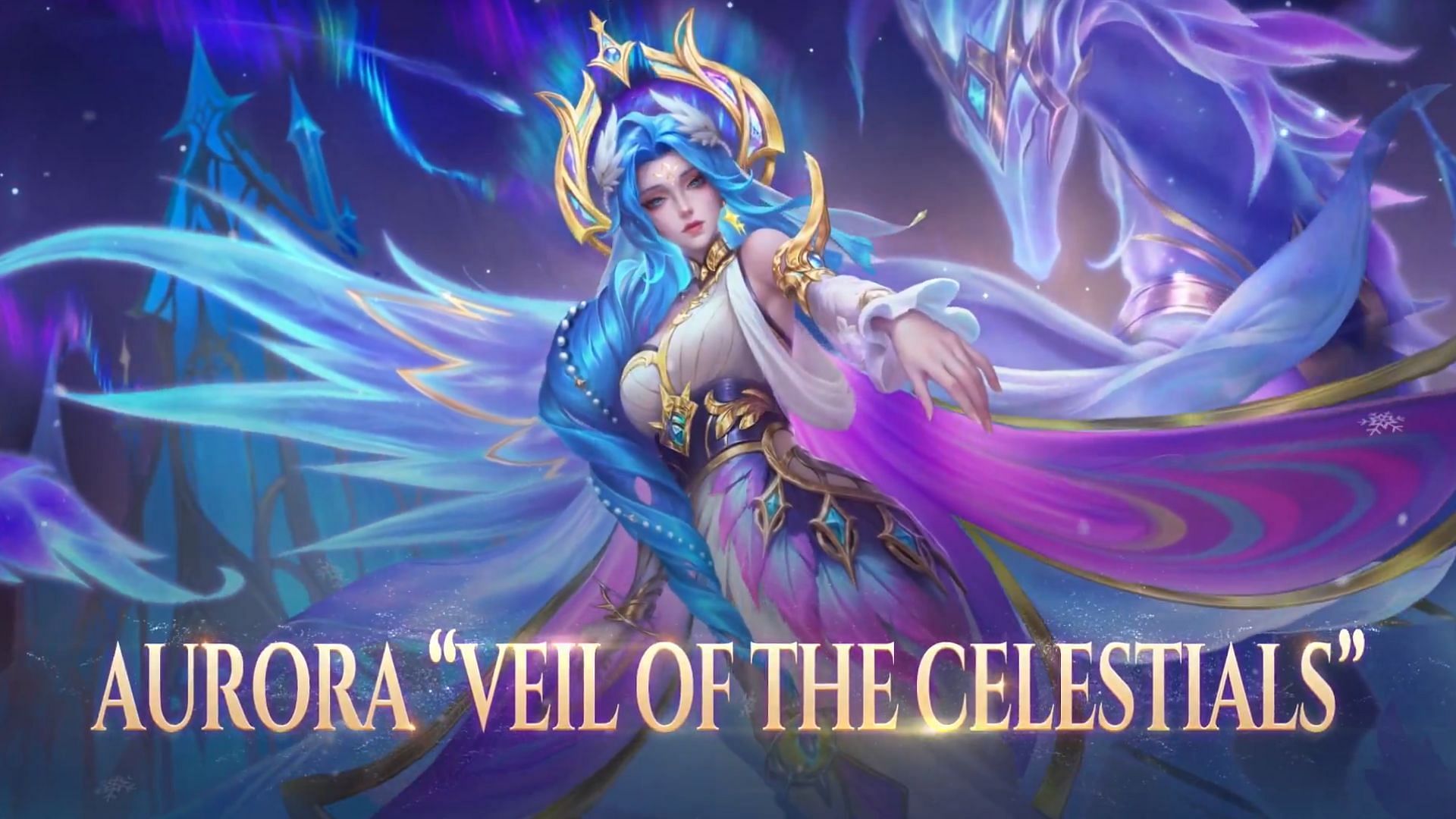 Детали и анимация скина Aurora “Veil of the Celestials” в Mobile Legends Bang Bang