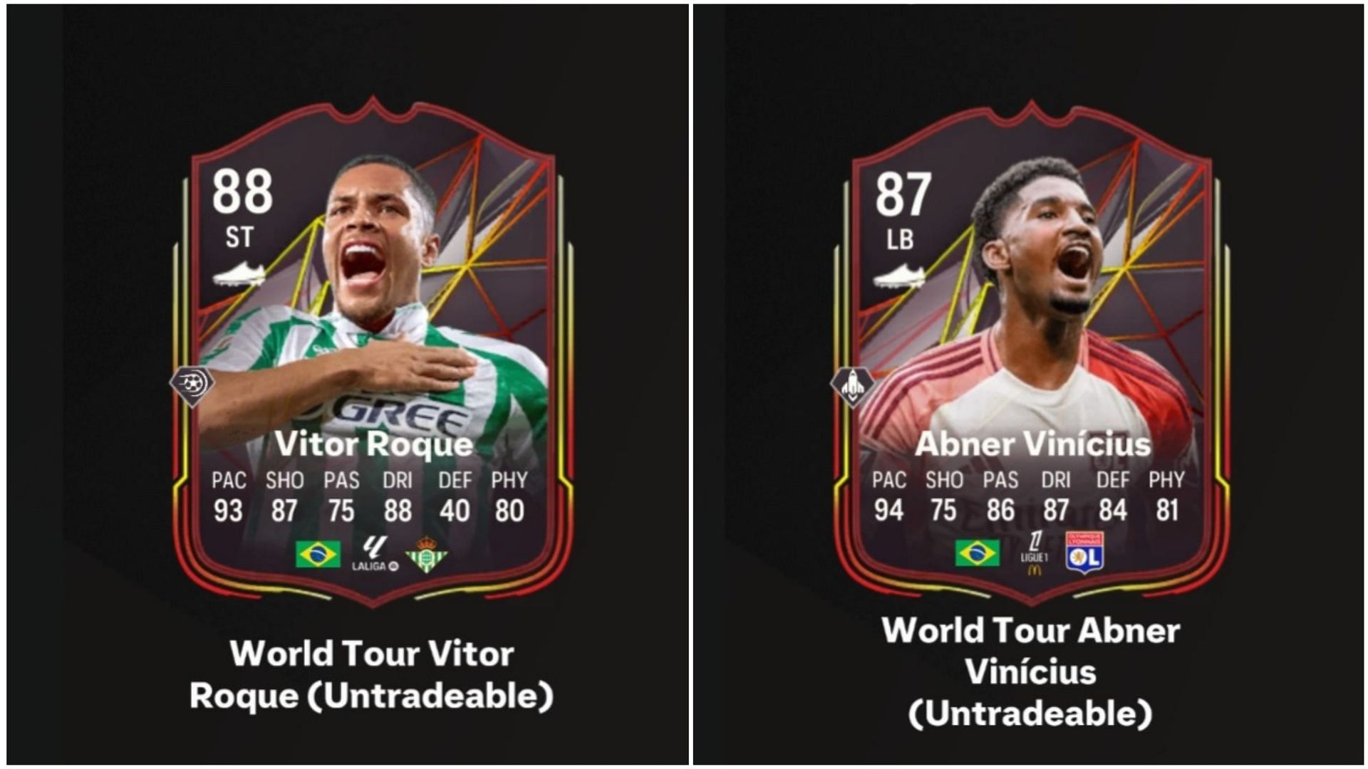 Как разблокировать предметы World Tour EA FC 25 Vitor Roque и Abner Vinicius в Ultimate Team