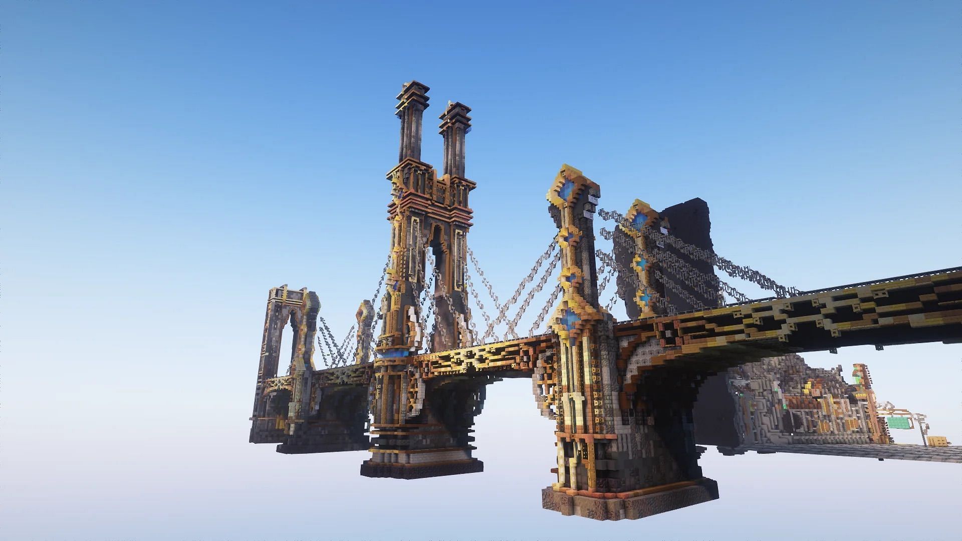 Игрок в Minecraft воссоздает Bridge of Progress из сериала ARCANE