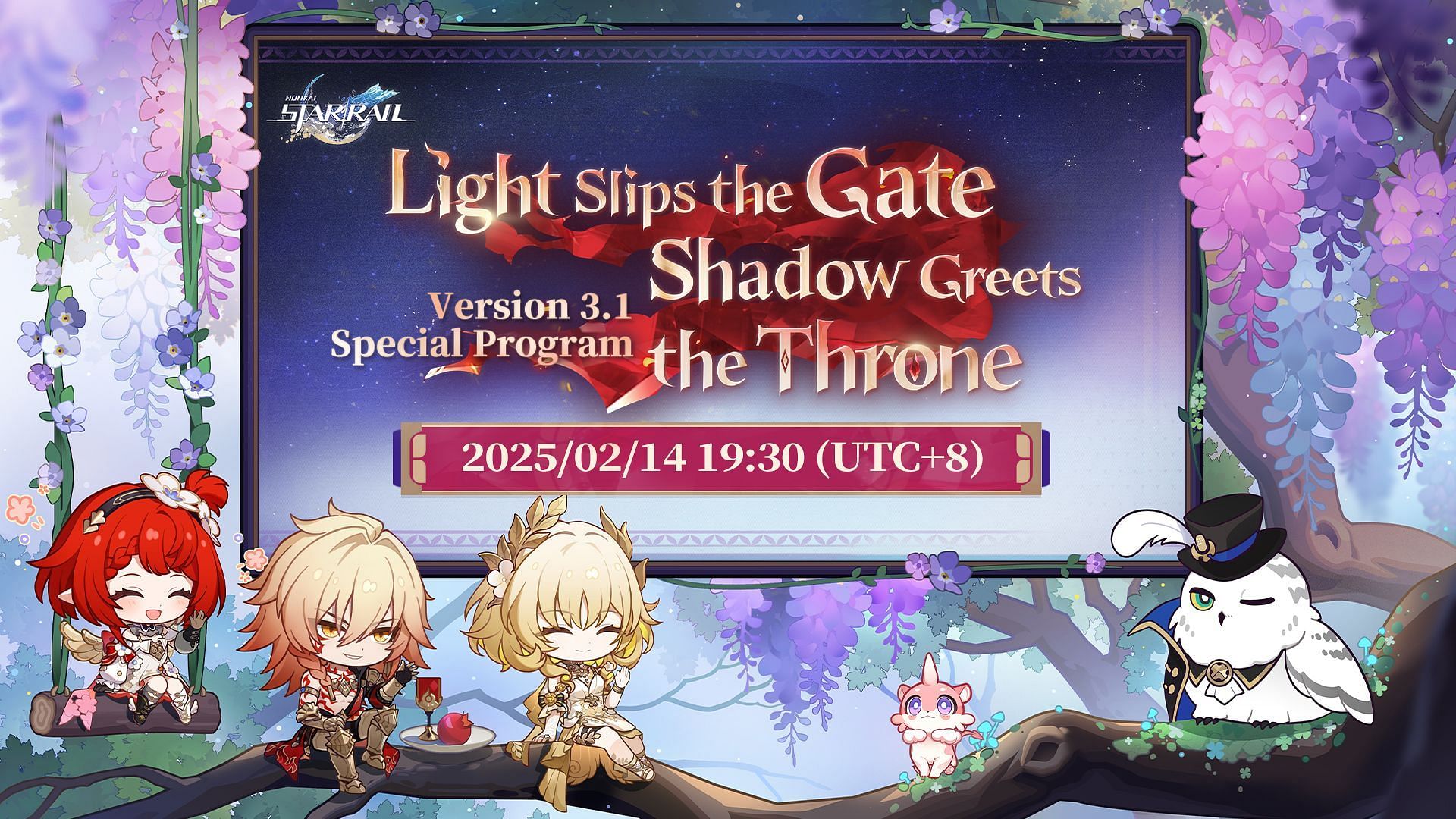 Time until “Light Slips the Gate, Shadow Greets the Throne” special program