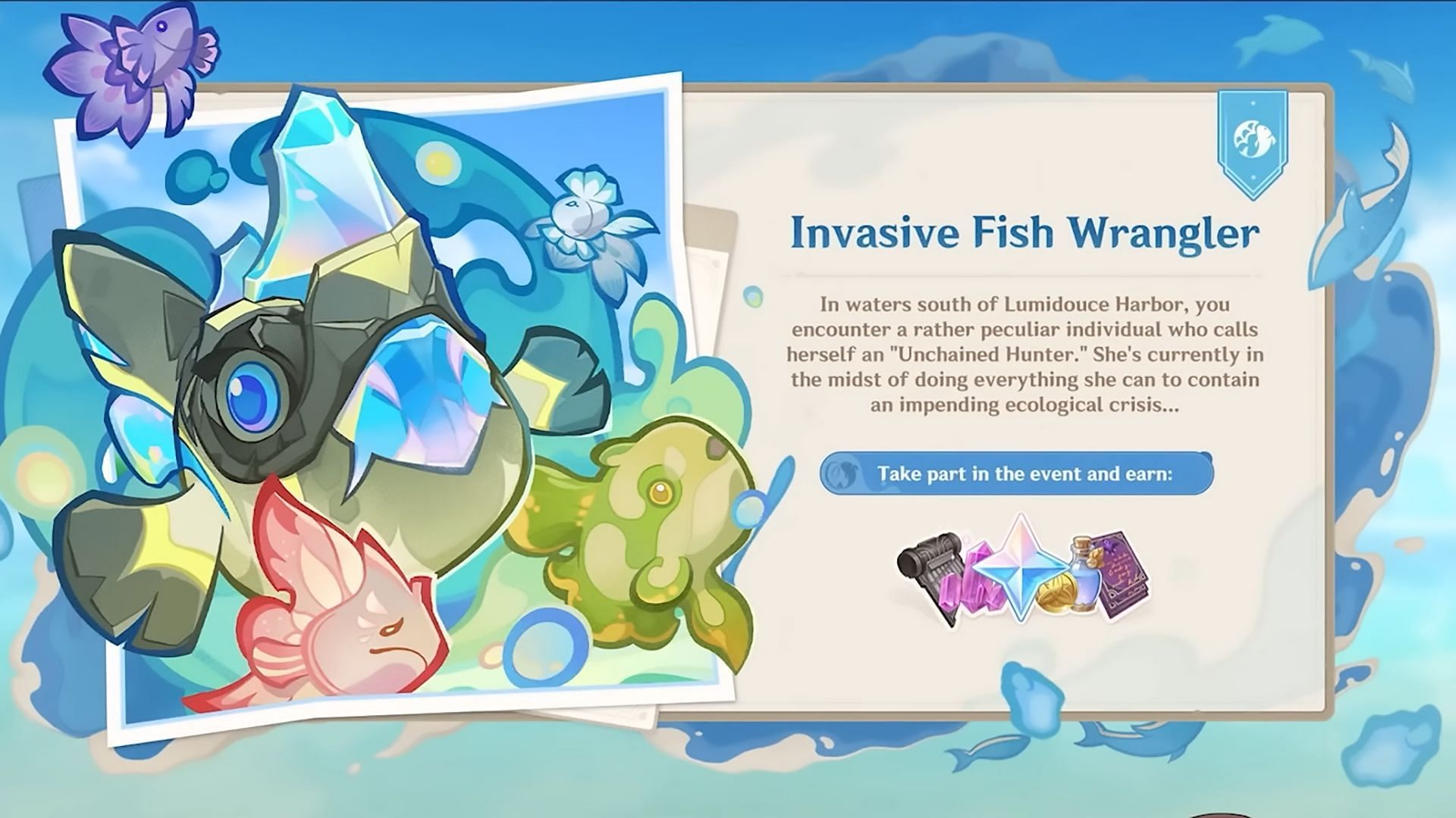 Руководство по событию Invasive Fish Wrangler в игре Genshin Impact 5.4