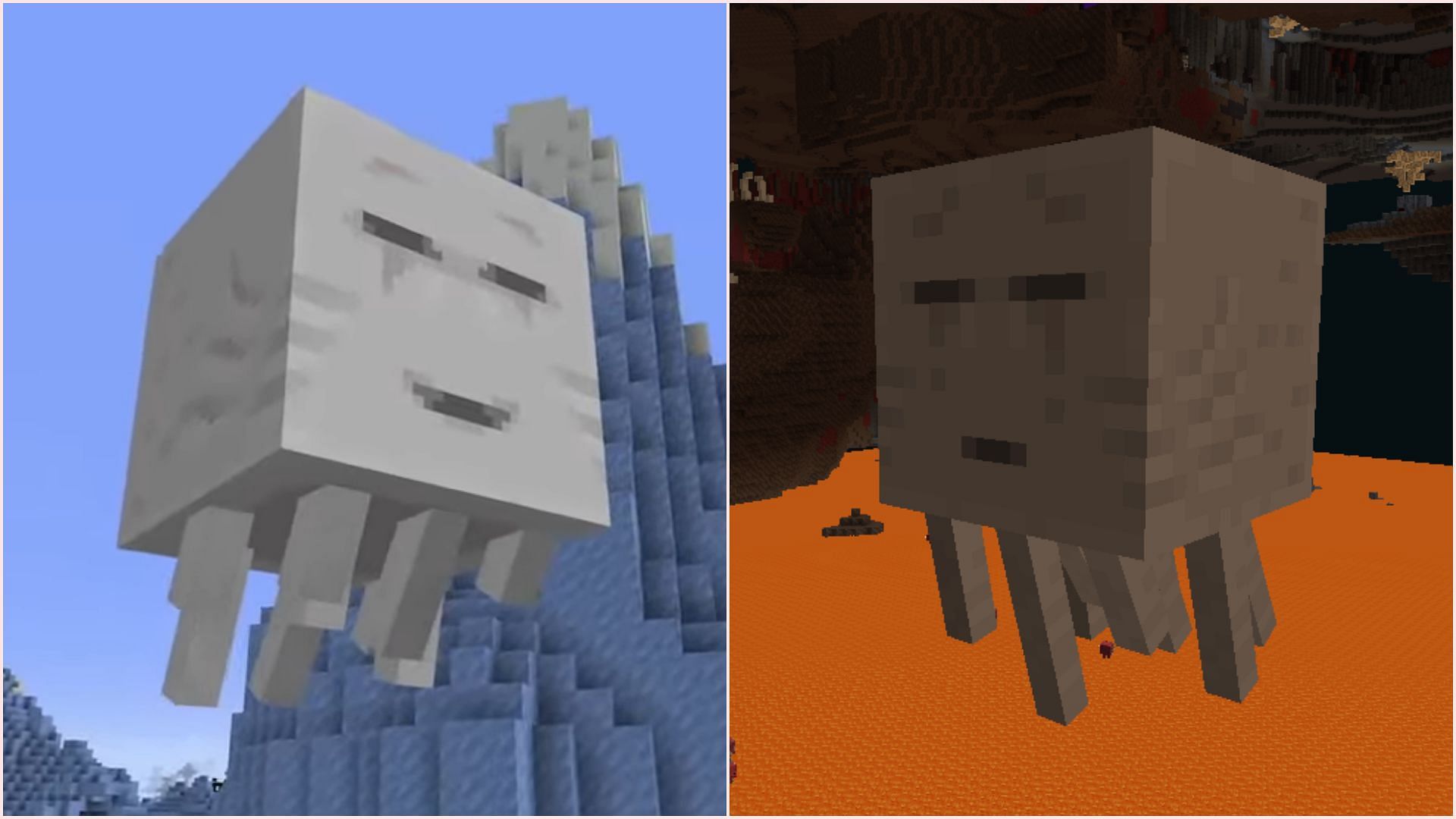 Happy ghast против обычных ghast: Насколько различаются две мобы в Minecraft?