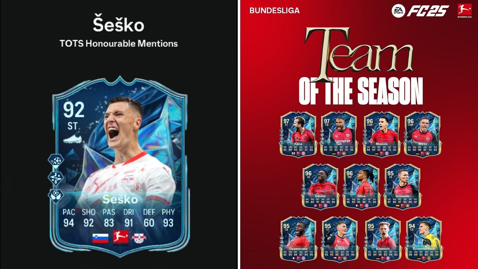 EA FC 25 Benjamin Sesko TOTS Honourable Mentions SBC: Все задания и самые дешёвые решения