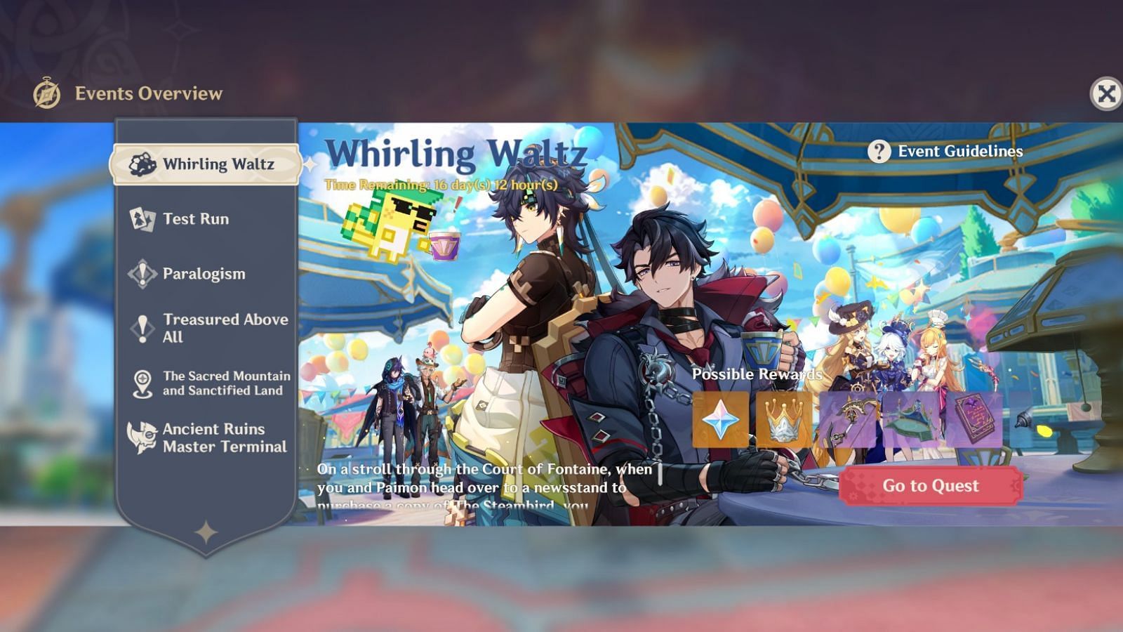 Все локации персонажей в Genshin Impact Whirling Waltz event