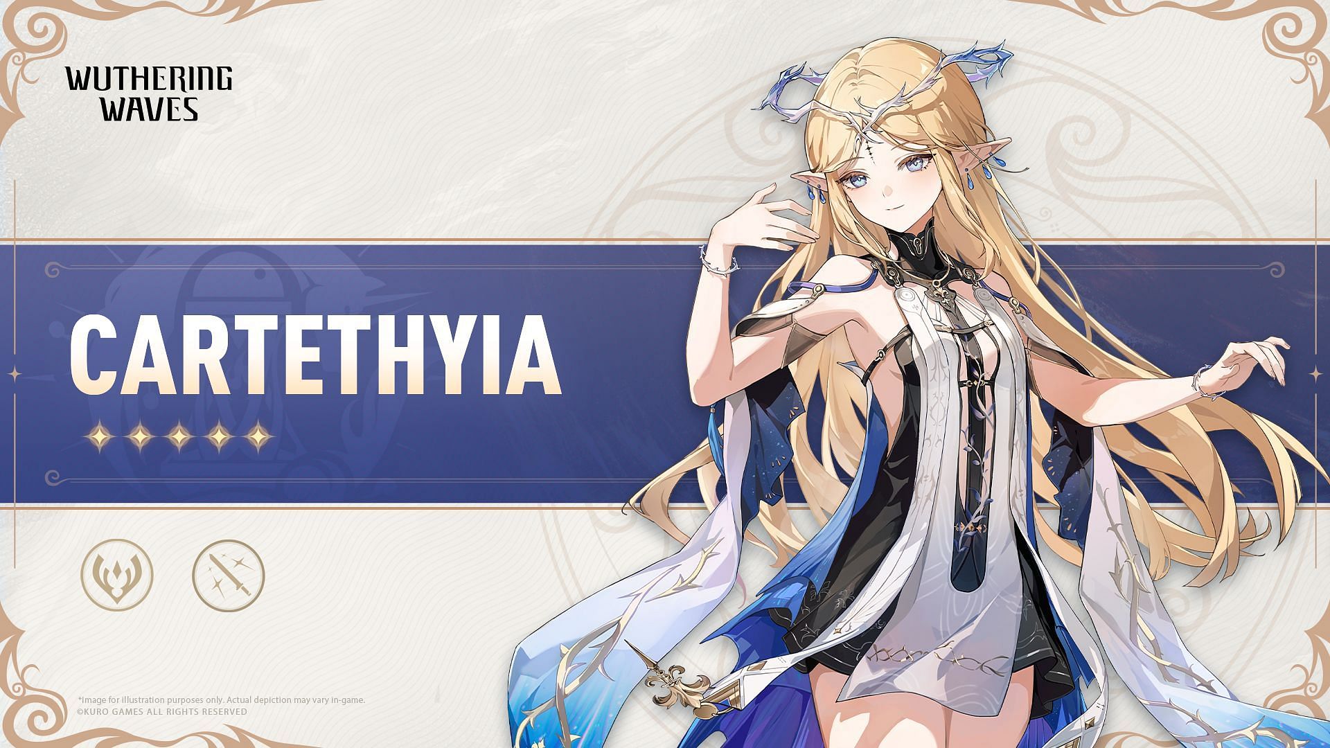 Wuthering Waves: revealed атрибут и тип оружия Cartethyia
