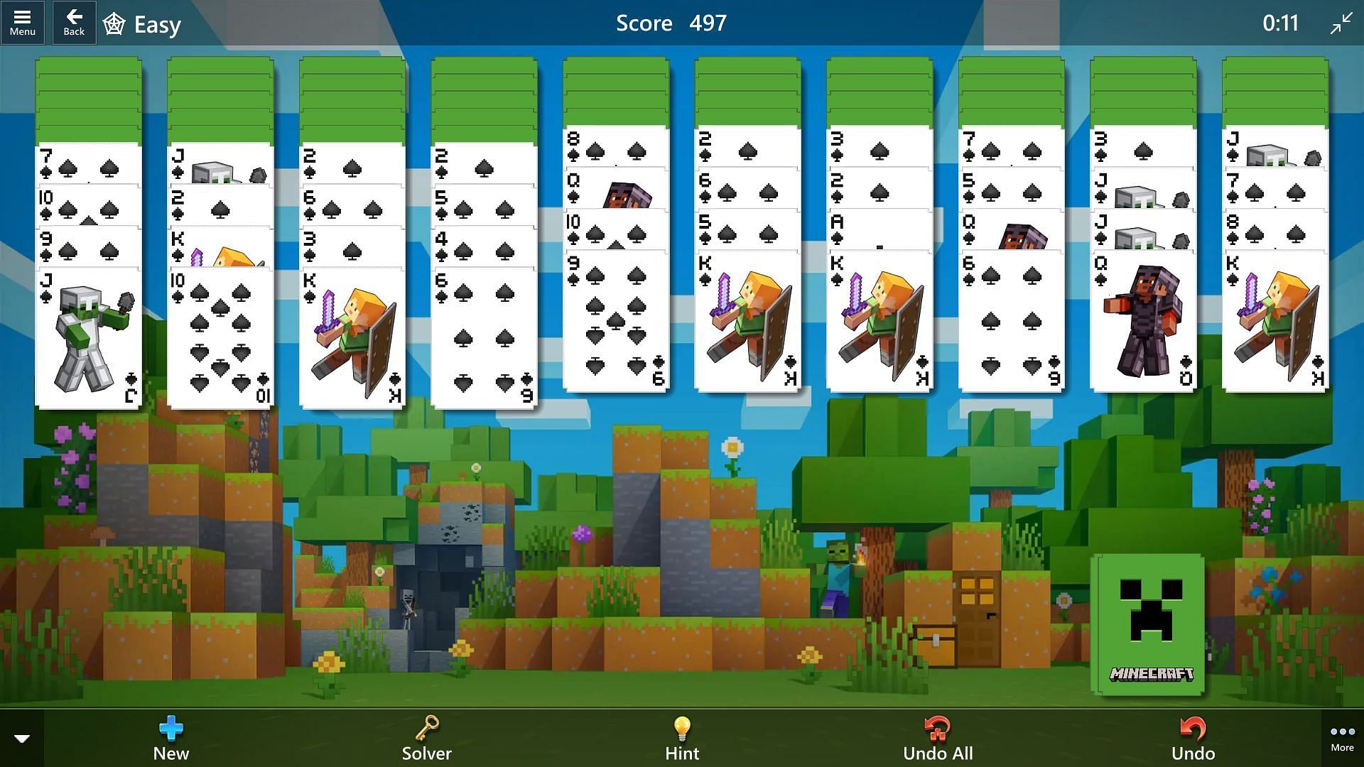 Microsoft празднует 35-летие Solitaire с бесплатной раскладкой в стиле Minecraft