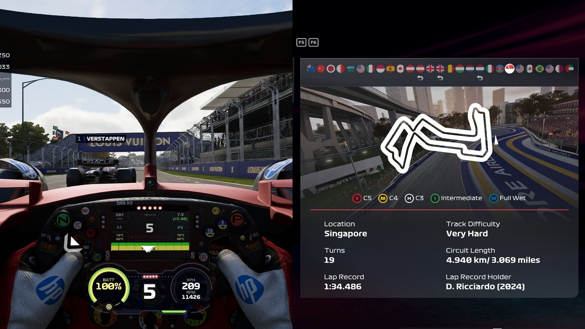 Лучший сетап для F1 25 Marina Bay Street Circuit для Singapore GP