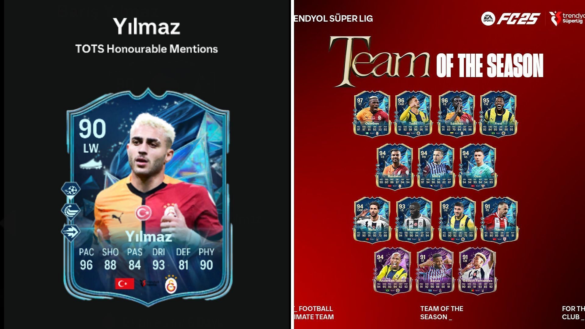 EA FC 25 Baris Yilmaz TOTS Honourable Mentions SBC: Все задачи и самые дешёвые решения