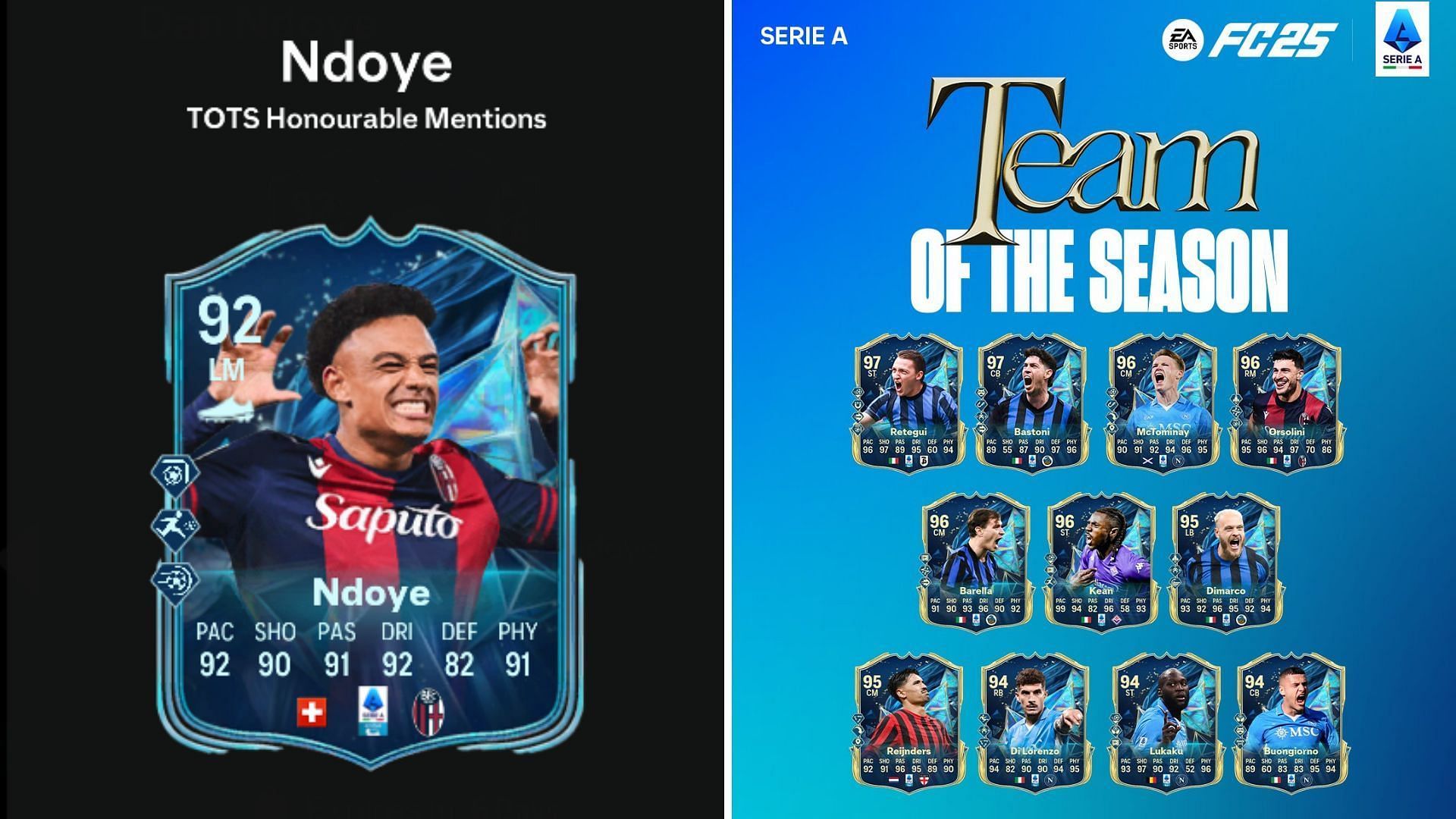 EA FC 25 Dan Ndoye TOTS Honourable Mentions SBC: Все задания и самые дешёвые решения