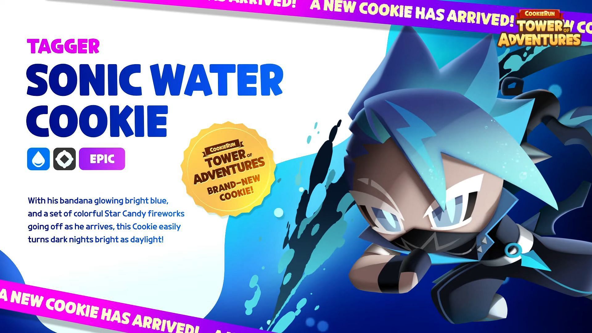 Sonic Water Cookie в Cookie Run Tower of Adventures: Подробности и лучшая сборка
