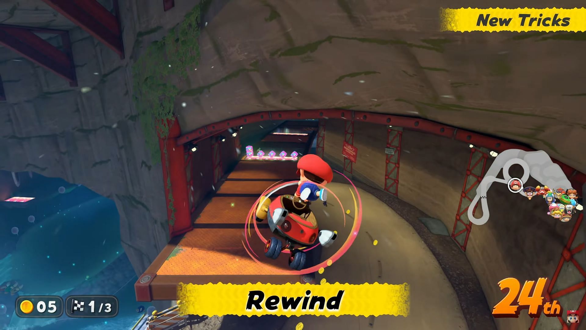 Как перемотать время в Mario Kart World