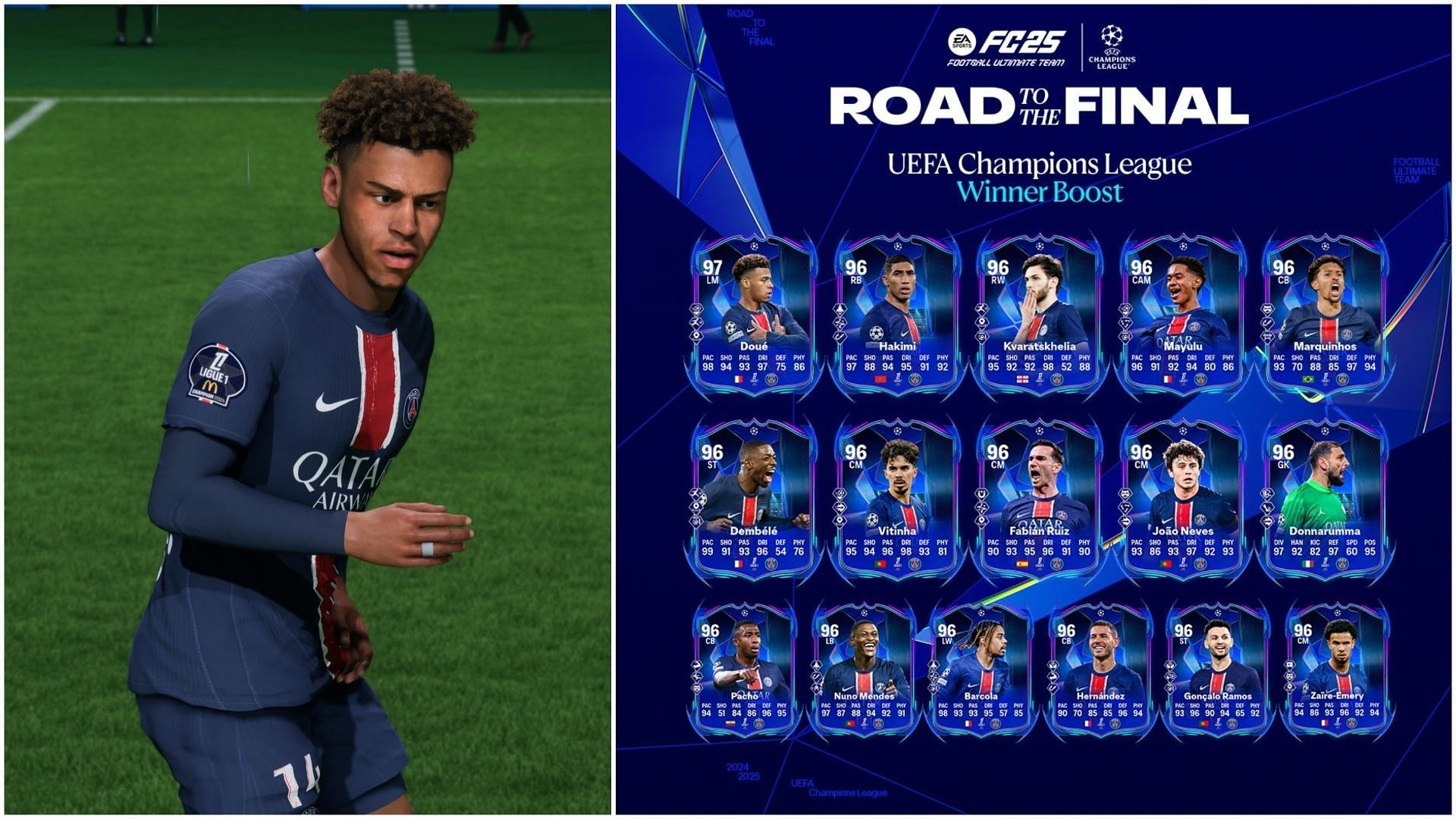 EA Sports выпускает специальный состав PSG RTTF в EA FC 25 в честь их победы в UCL