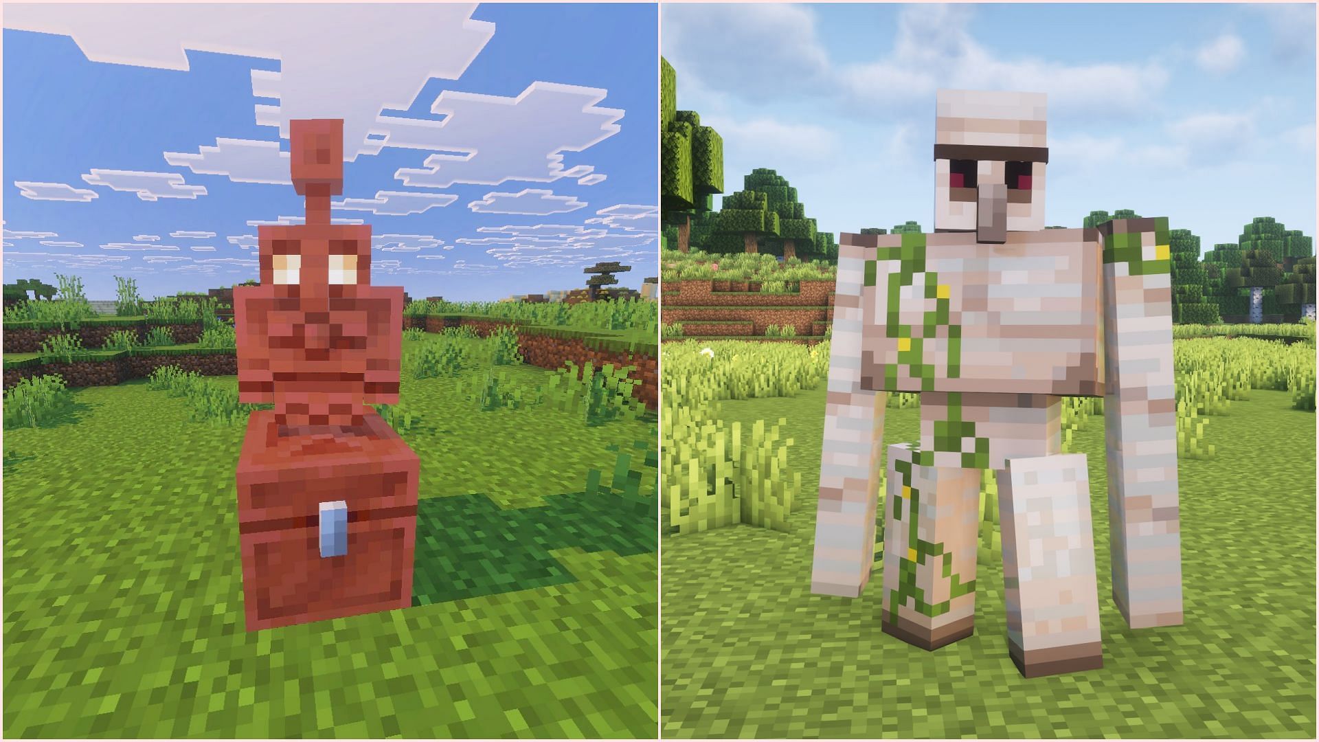 Медный голем против железного голема в Minecraft: Насколько отличаются эти два моба?