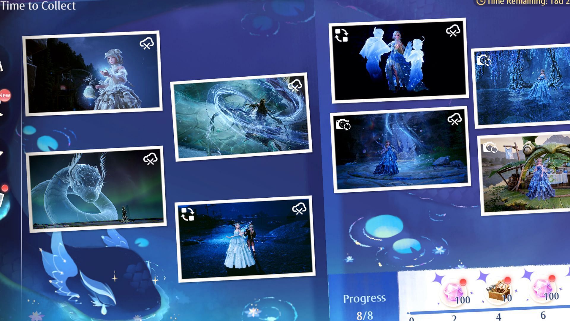 Гид по событию Blue Tears Album в Infinity Nikki