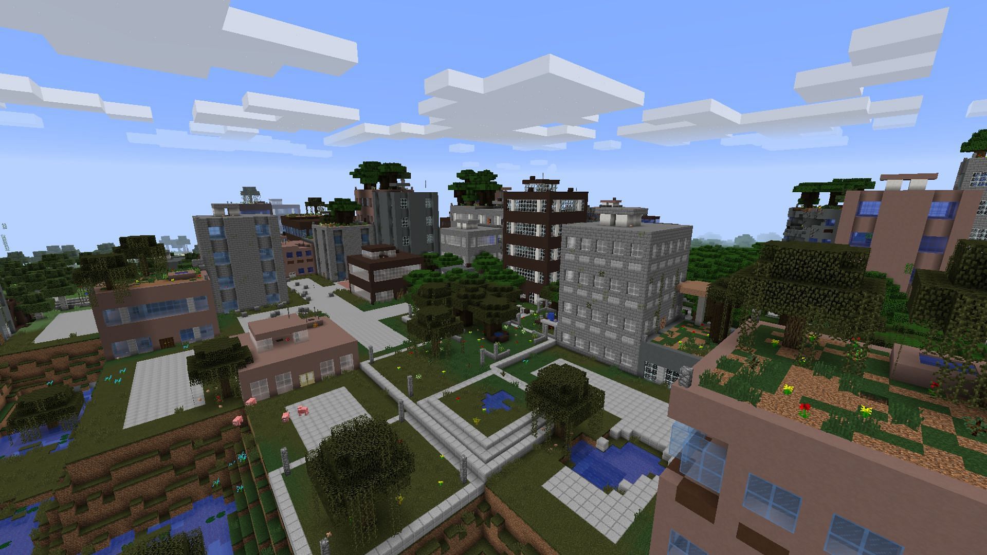 Этот мод для Minecraft добавляет большие заброшенные города в игру