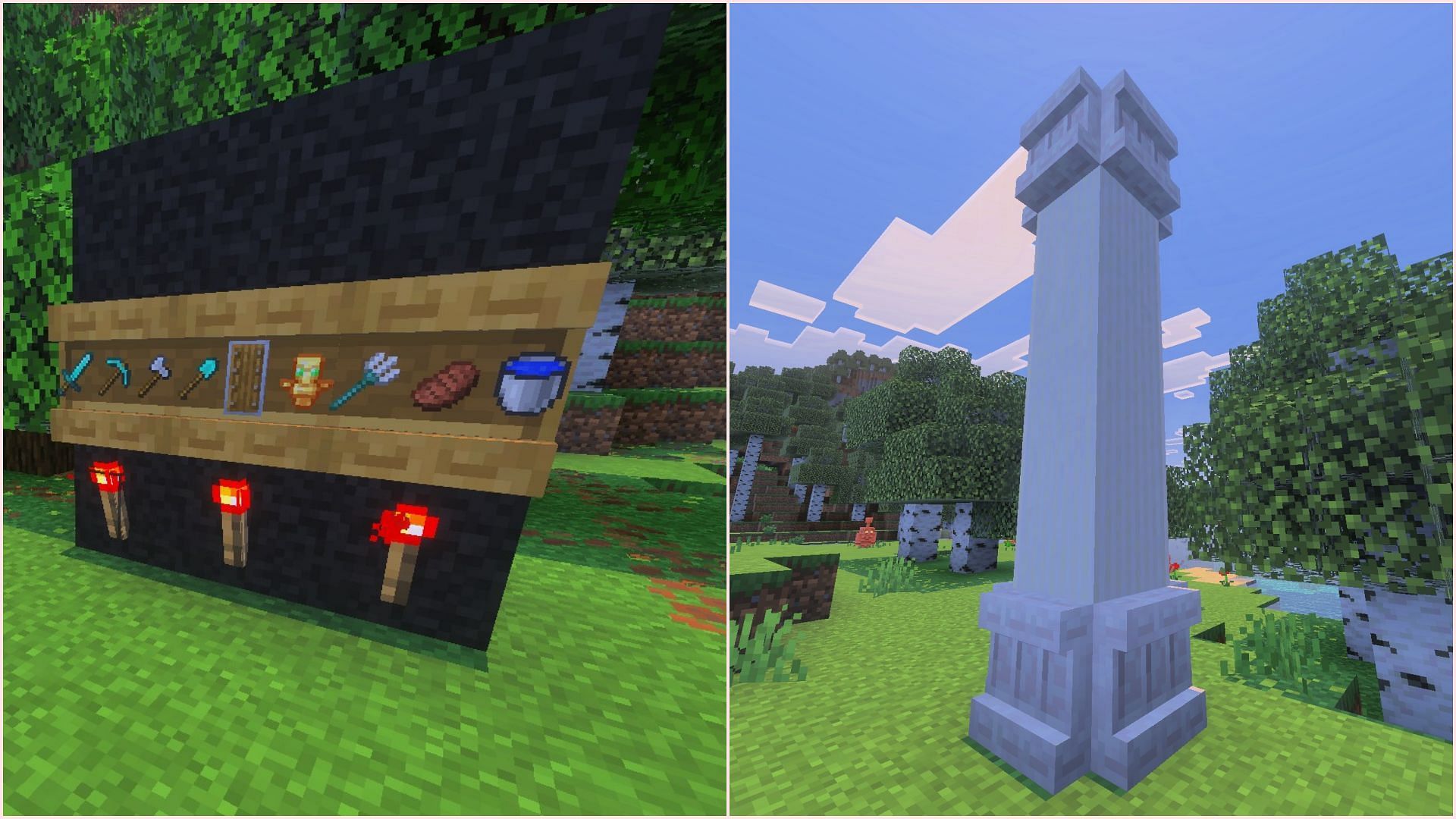 Объяснение полок в Minecraft