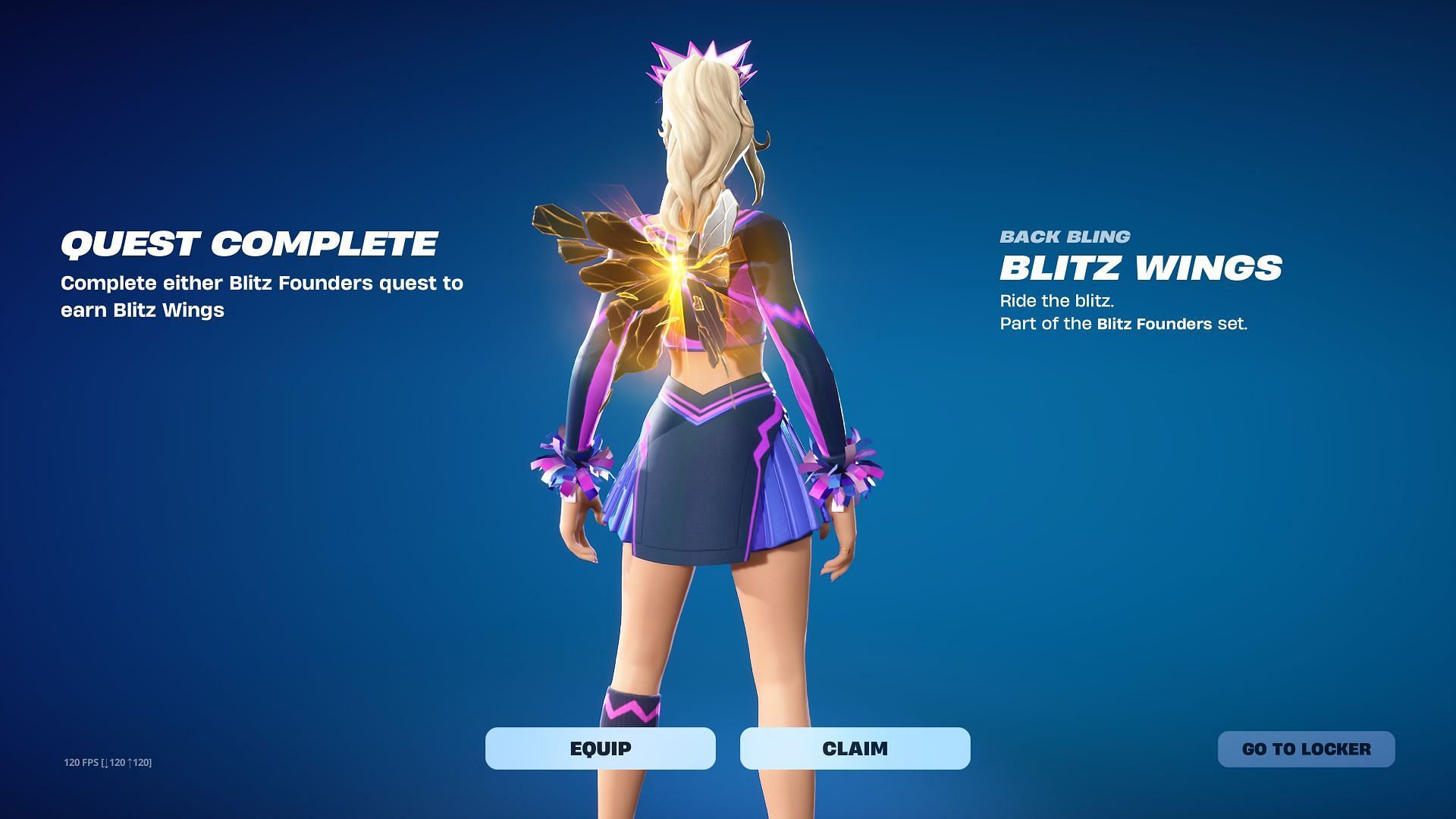 Как получить Blitz Wings Back Bling в Fortnite бесплатно