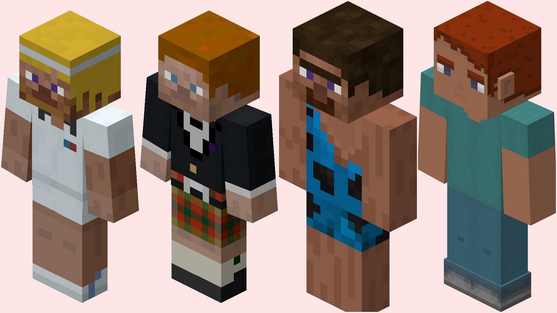 Tutte le skin di Steve nella storia di Minecraft