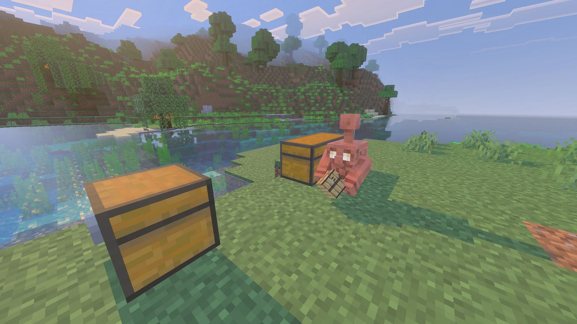 Как сортировать вещи с помощью copper golem в Minecraft