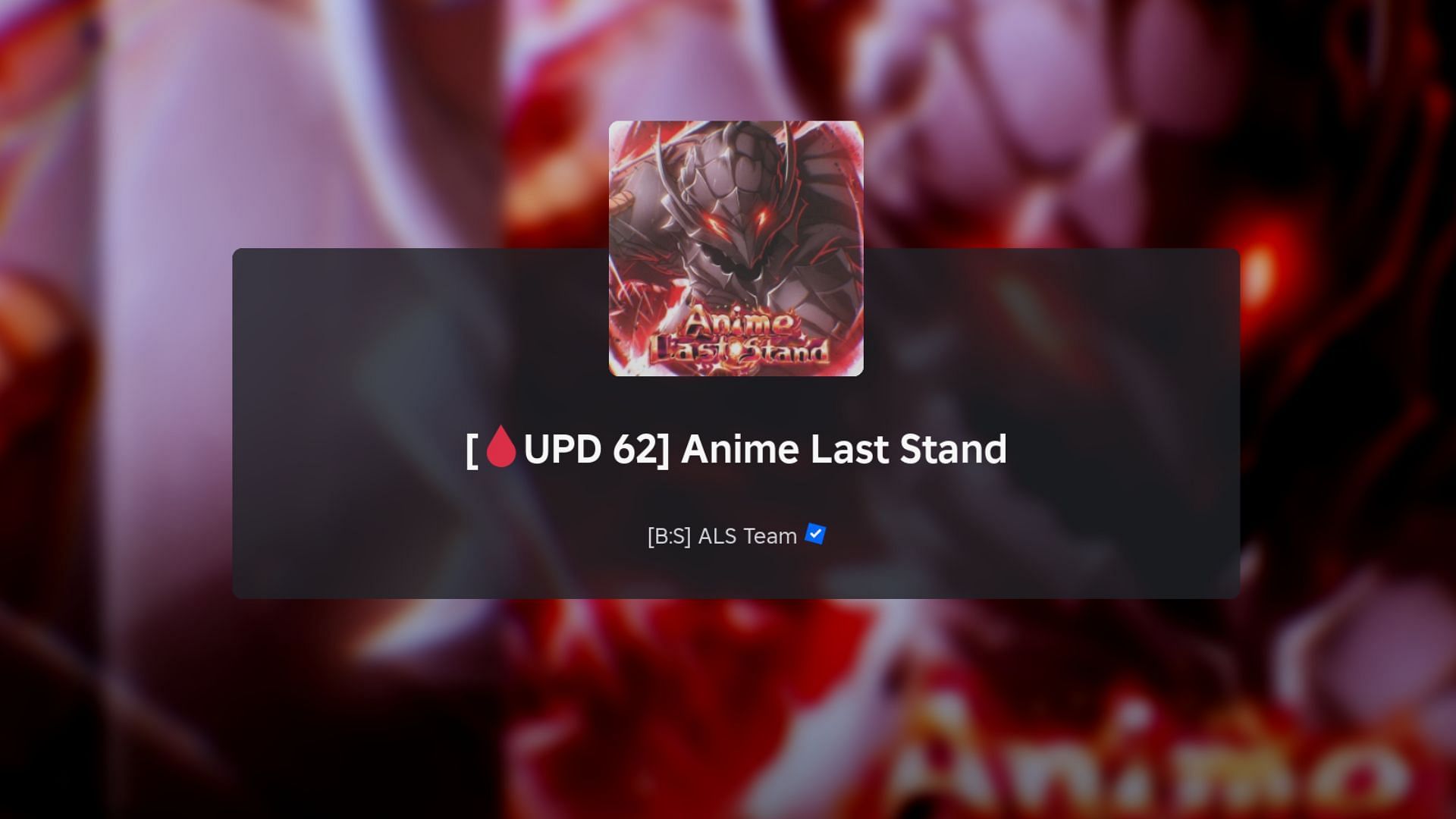 Заметки патча Anime Last Stand Update 62