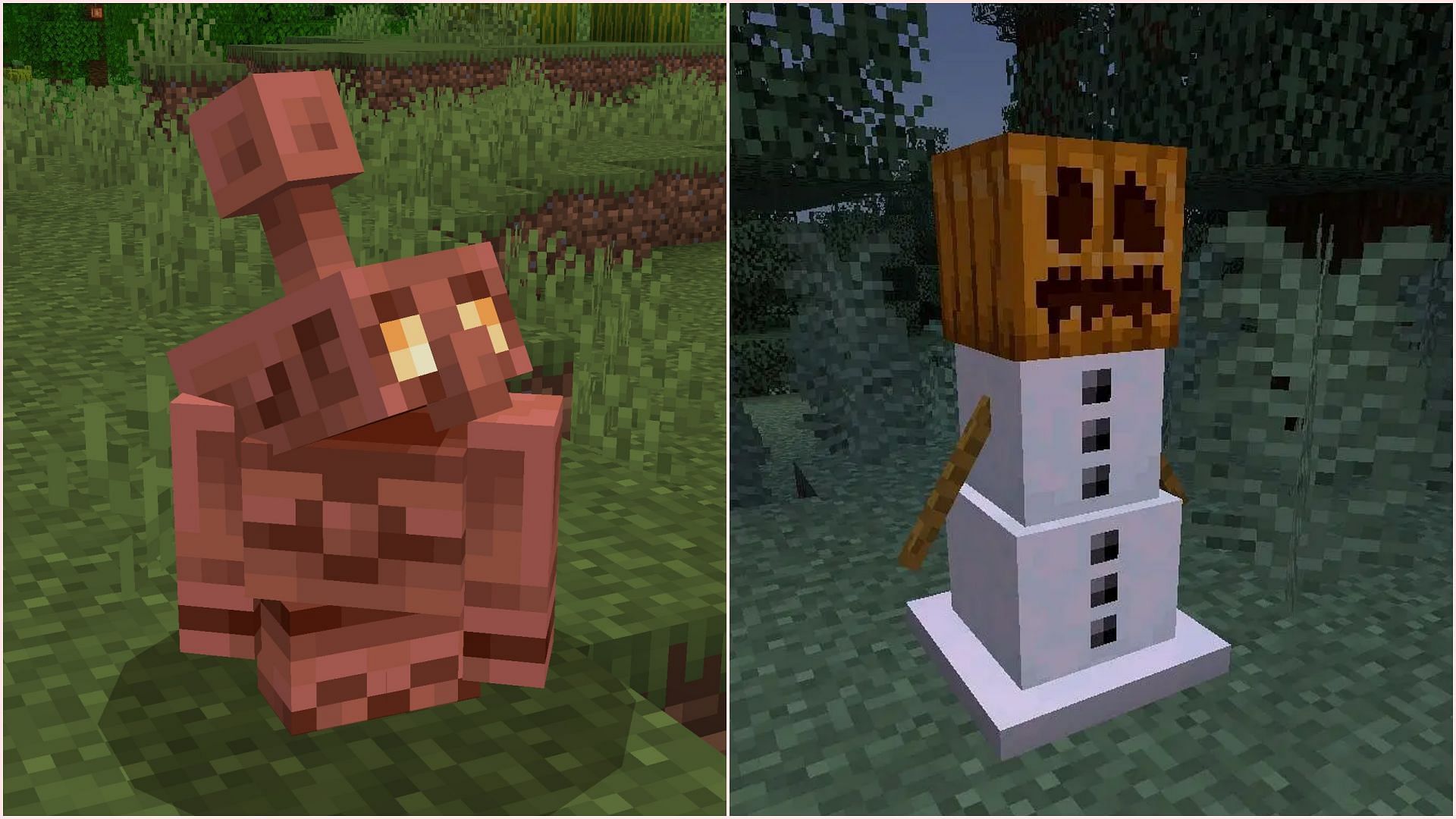Golem di rame contro golem di neve in Minecraft: quanto sono diversi questi due mob?