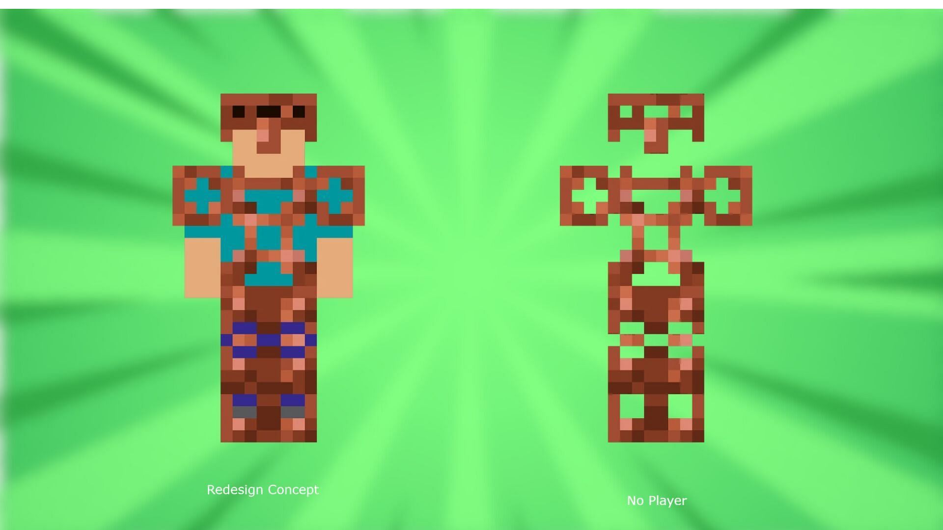 Фанат Minecraft переработал броню из меди, так как оригинальная выглядит как броня из оранжевого железа.