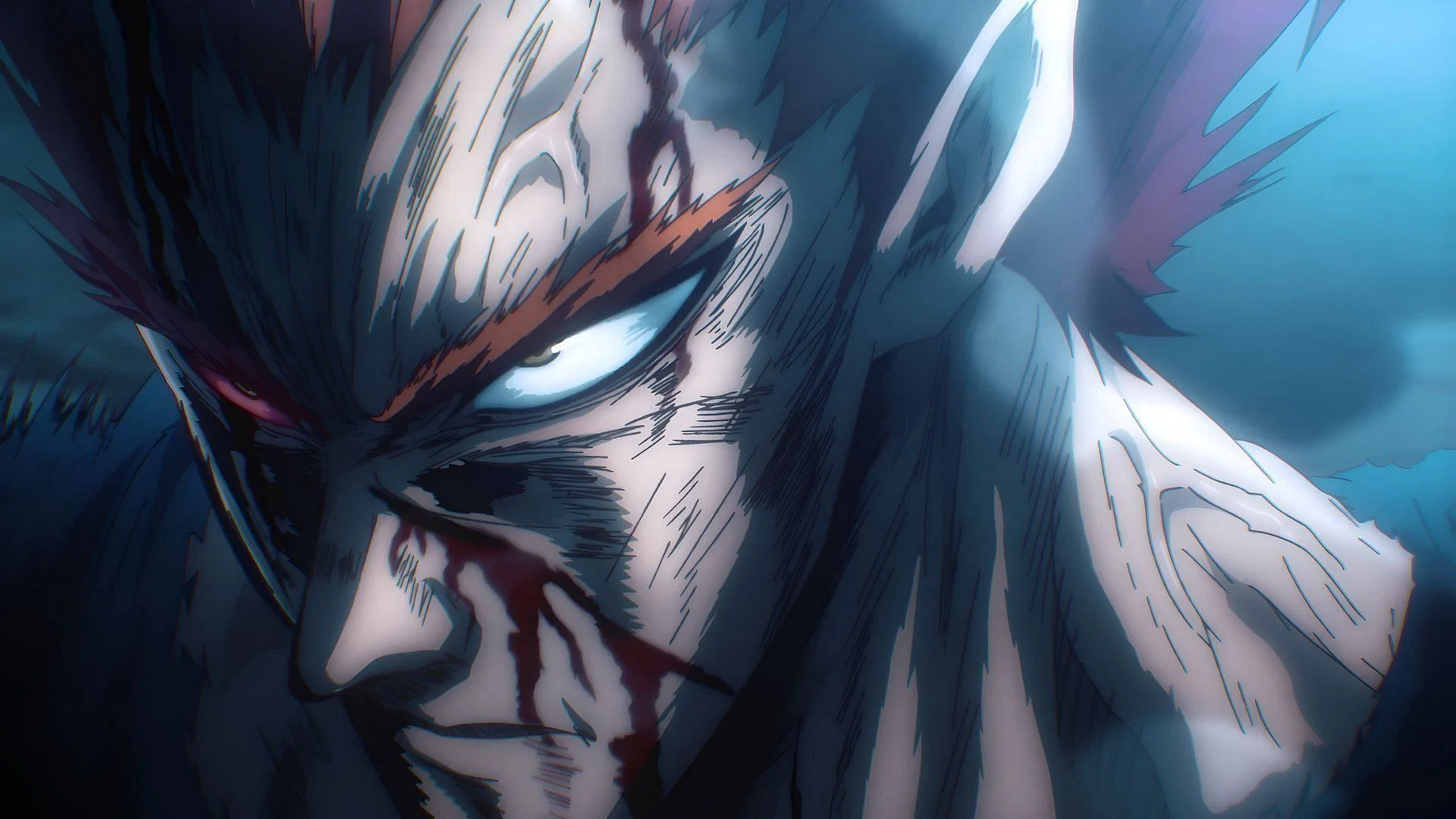 One Punch Man season 3 визуализация монстра демонстрирует Гароу во всей красе