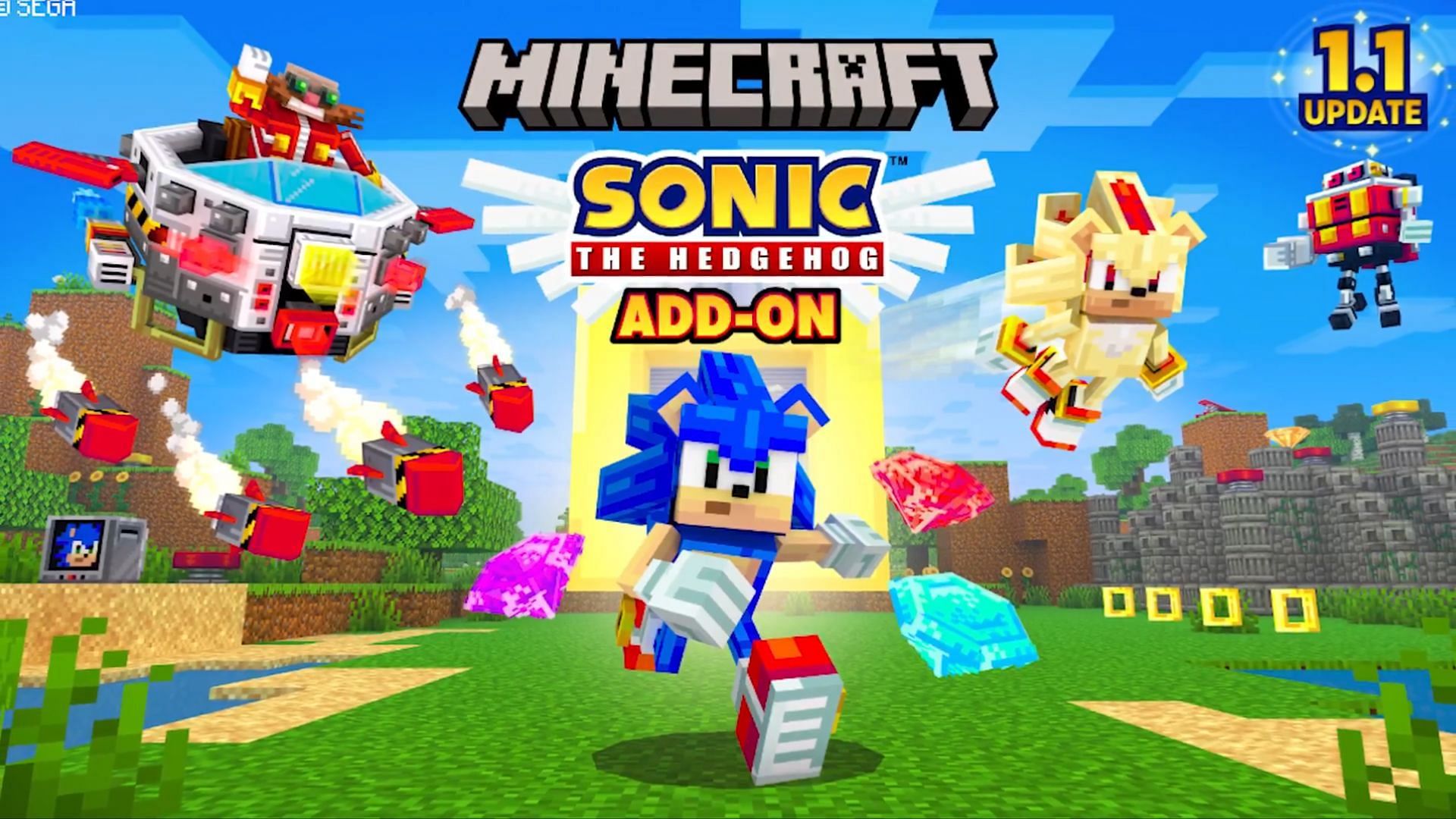 Minecraft Sonic add-on выпускает обновление 1.1, с новыми формами, Доктором Яйцом и другими новшествами