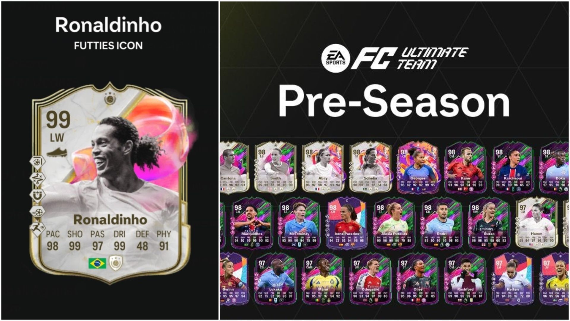 Как разблокировать 99-рейтинговый EA FC 25 Ronaldinho FUTTIES предмет?