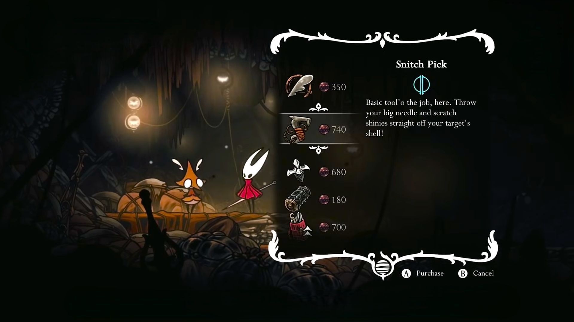 Где взять Snitch Pick в Hollow Knight Silksong