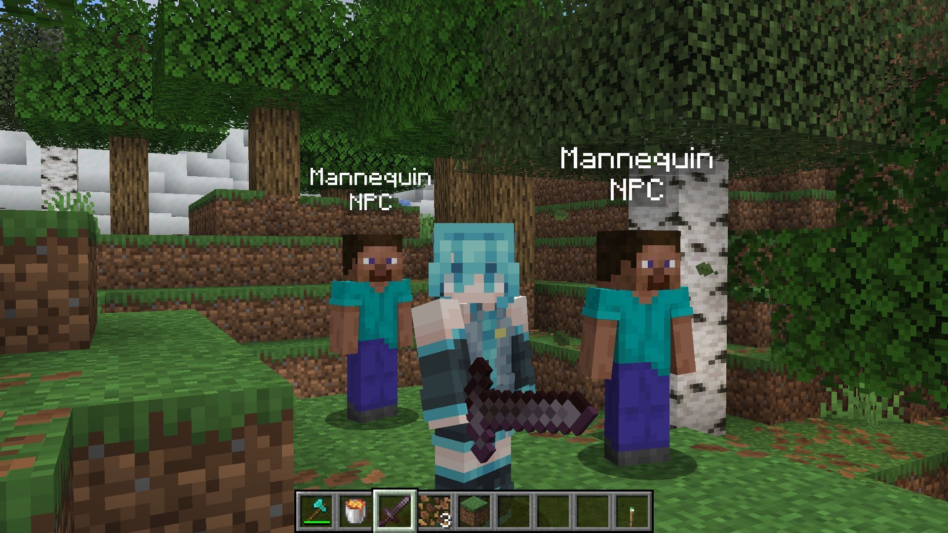 Новый снимок Minecraft добавляет манекены для поддержки NPC