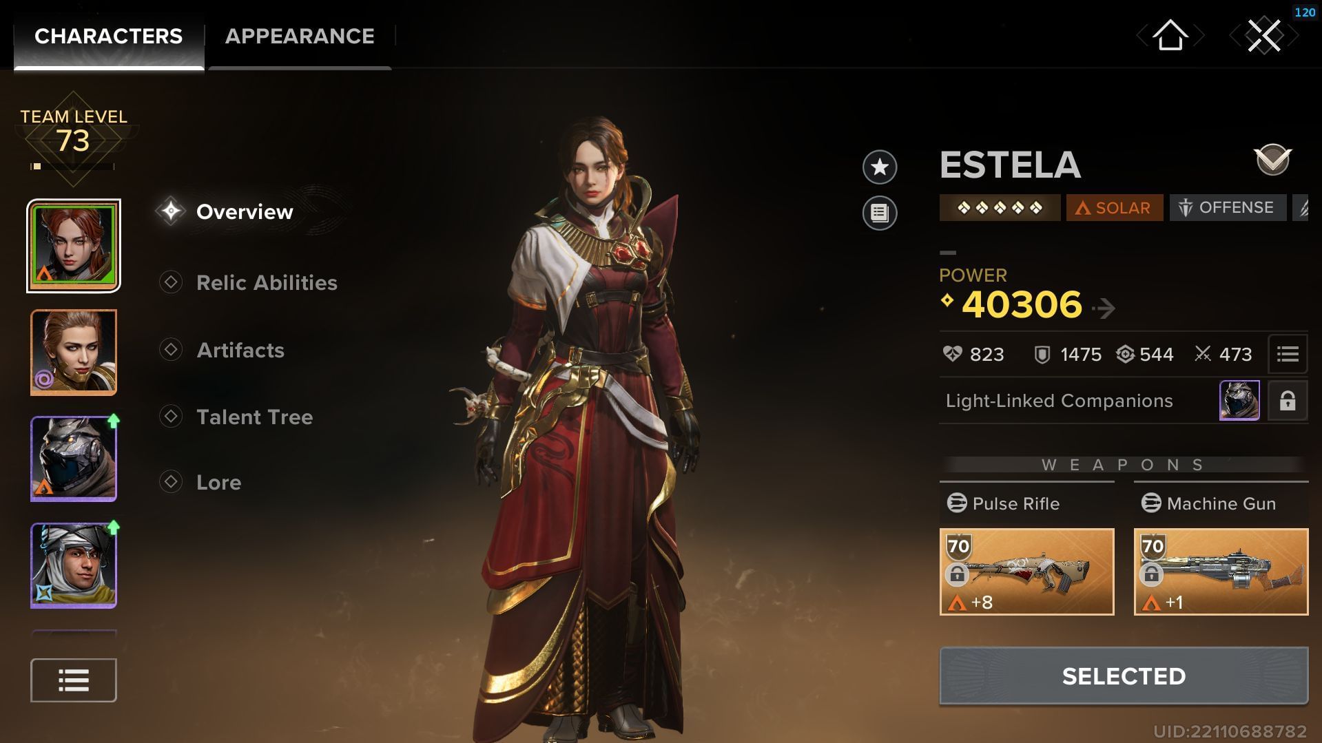 Лучшие мифические артефакты для Estela в Destiny: Rising
