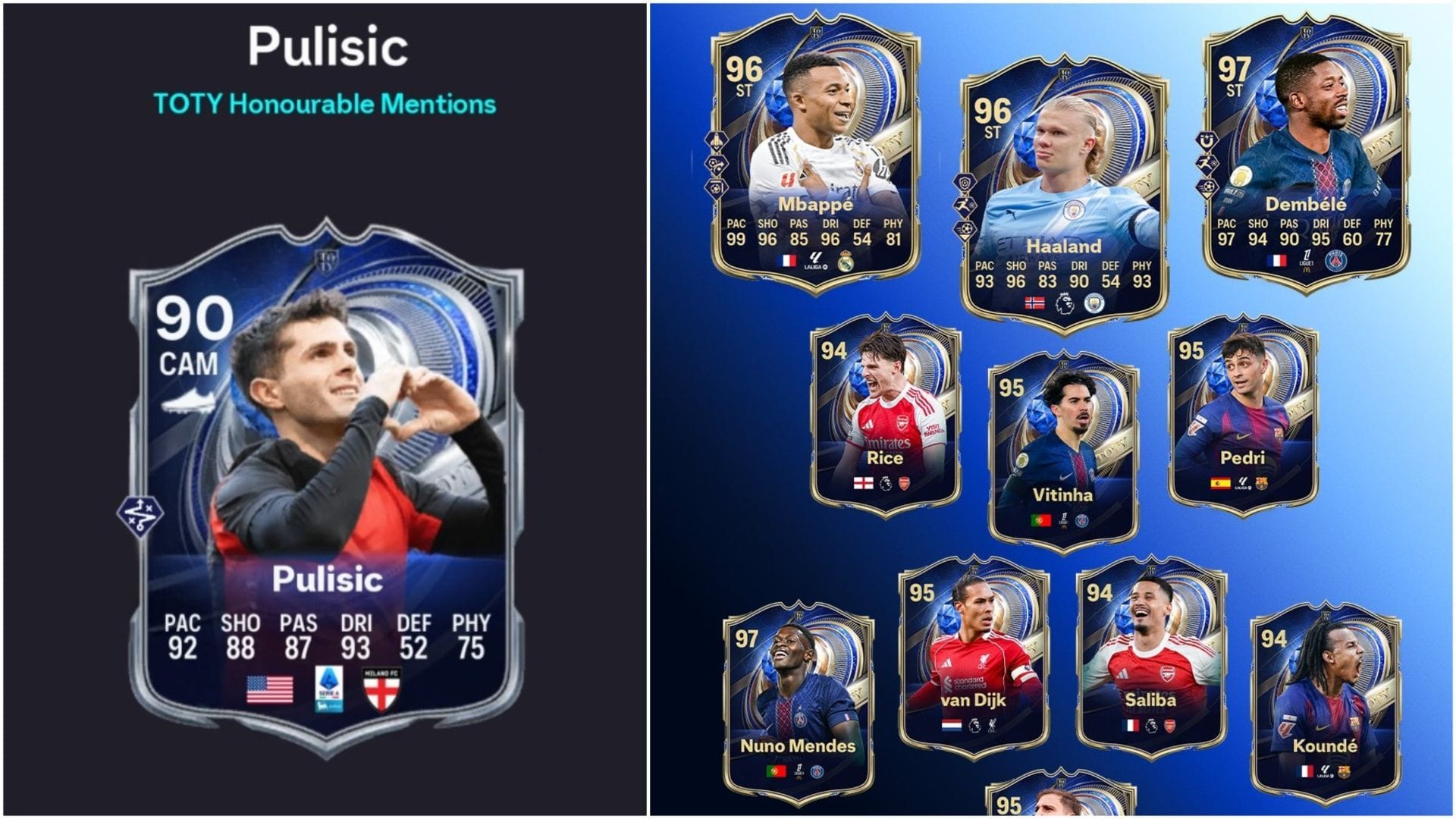 EA FC 26 Christian Pulisic TOTY Honorable Mentions SBC: Все задачи и самые дешёвые решения